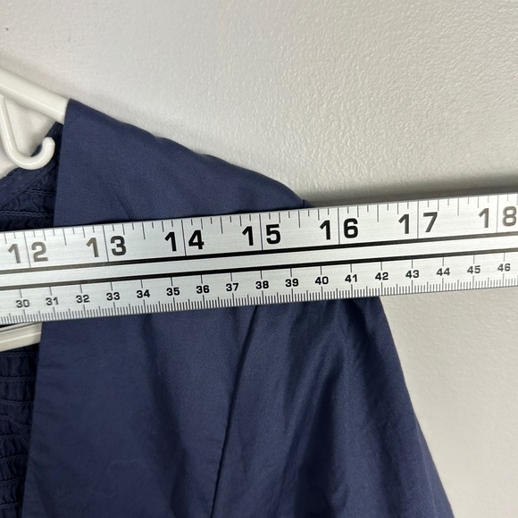 Old Navy Blue Smocked Maxi Dress Womens Sz XL Cotton Form 2024 Pockets‎ Long NEW - Picture 14 of 16